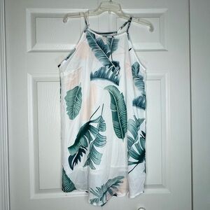 Tropical Leaf Print Dress